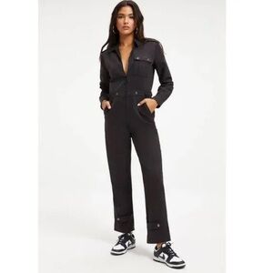 GOOD AMERICAN BLACK DESERT FLIGHT UTILITY JUMPSUIT